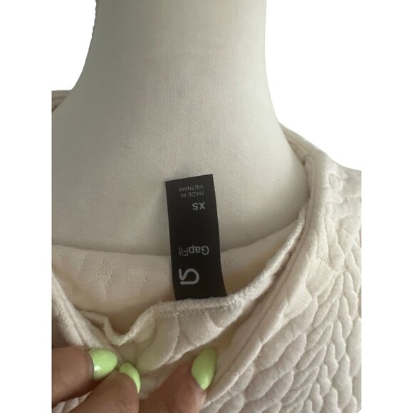 GAP Fit Cream Mockneck Long Sleeve Top Size XS - Picture 4 of 7